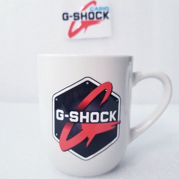 Casio G-Shock  custom 12 oz ceramic coffee cup mug hexagon tin shape - Picture 1 of 2
